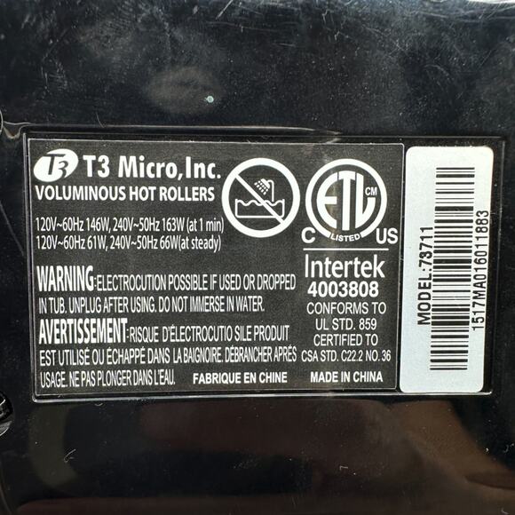 T3 | 8-Count 1.75 Inch Voluminous Hot Rollers LUXE Hair Curler Set - Model 73711 - Picture 6 of 7